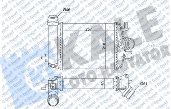 KALE 375815 Turbo Radyatoru [Brazing] Clio V 1.3 Tce H5h 19> Captur  Duster 1.0tce 20> [50 Mm]